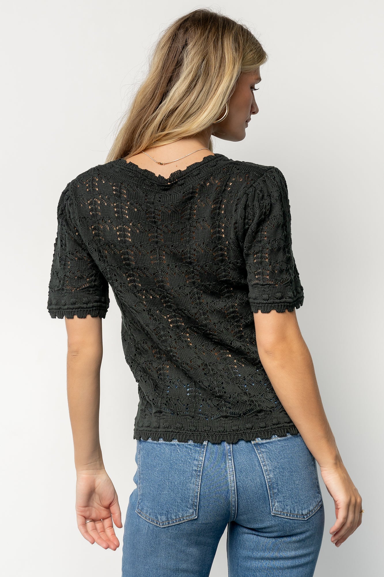 Serenity Knit Sweater Top | Dark Green - Image 5