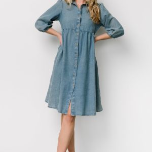 Sari Babydoll Dress | Chambray