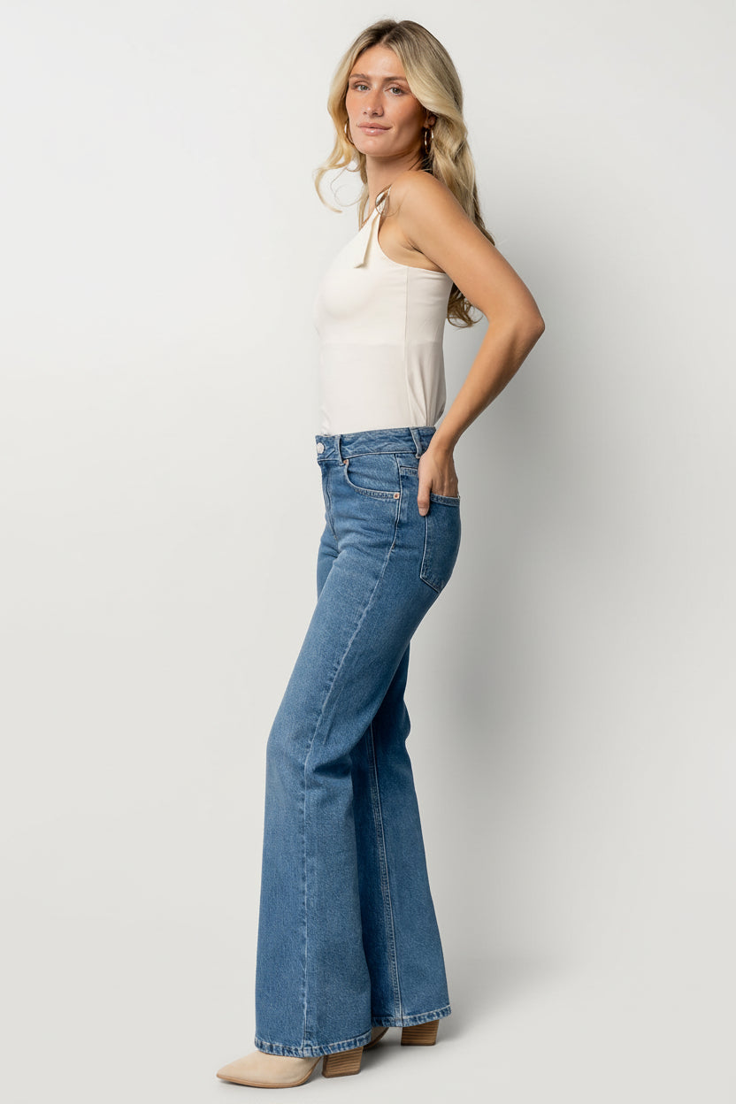 Michel High Rise Bootcut Jeans | Mid Wash - Image 5