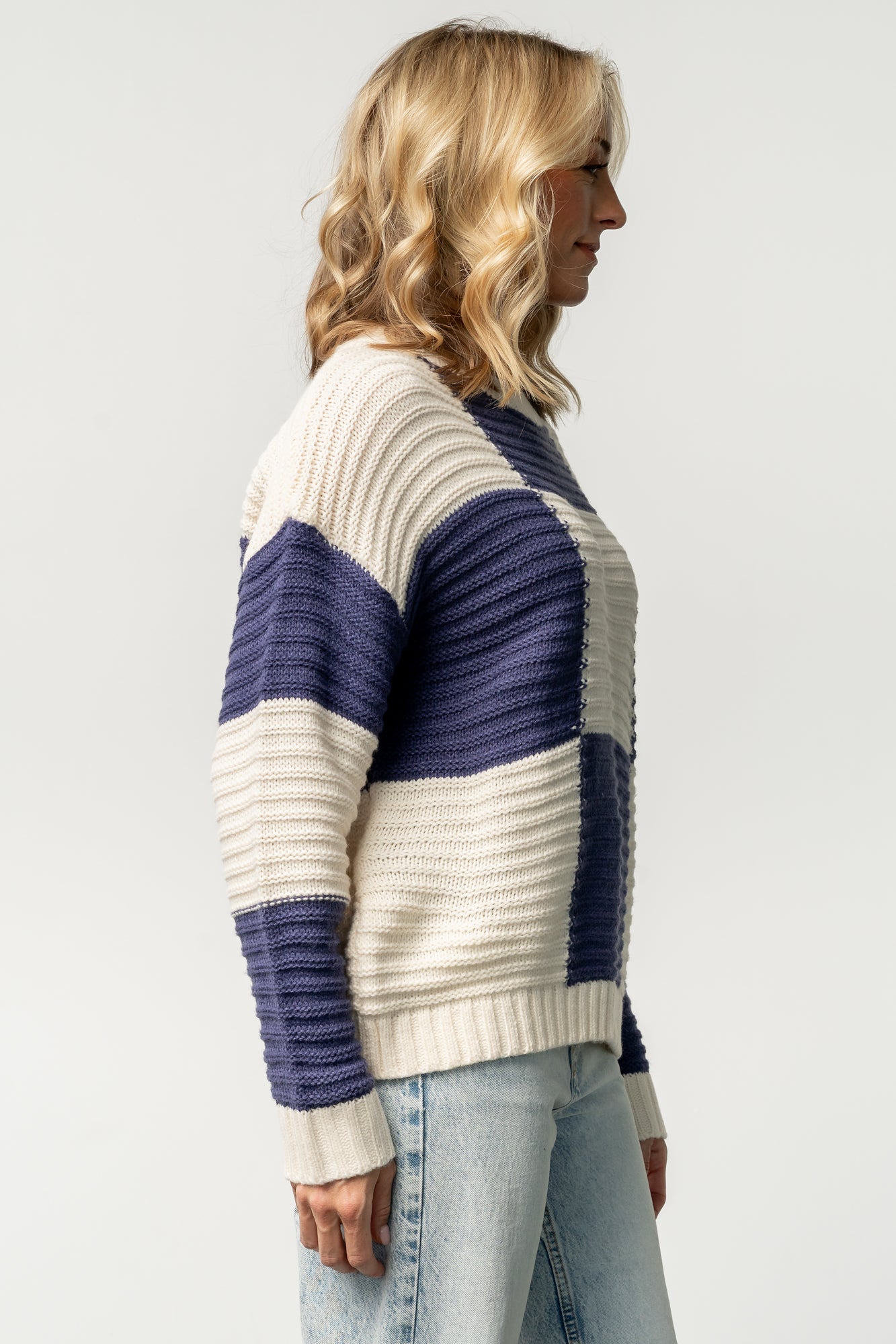 Jayda Sweater | Cream + Blue - Image 6