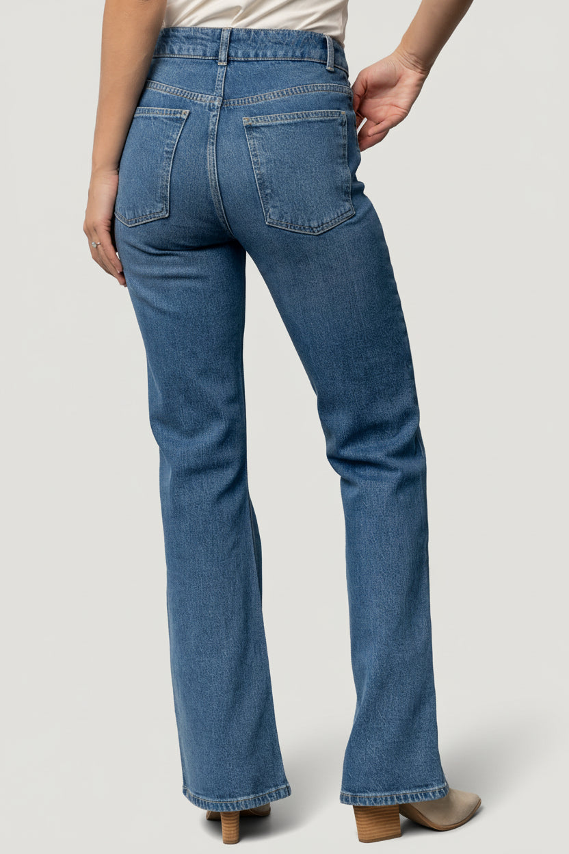 Michel High Rise Bootcut Jeans | Mid Wash - Image 3