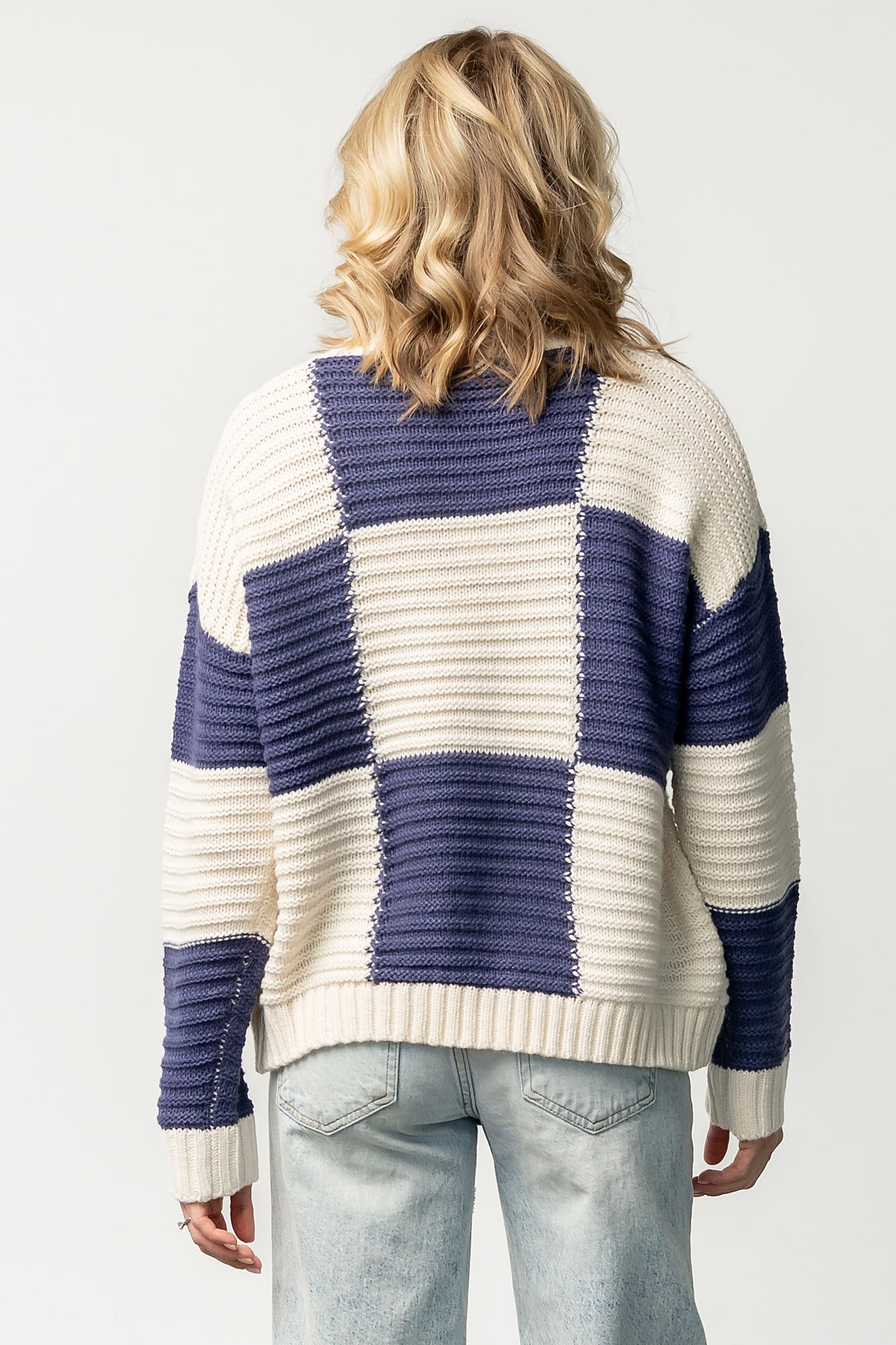 Jayda Sweater | Cream + Blue - Image 4