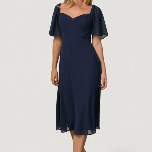 Colette Sweetheart Midi Dress | Navy