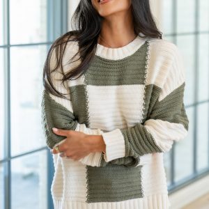 Jayda Sweater | Cream + Olive