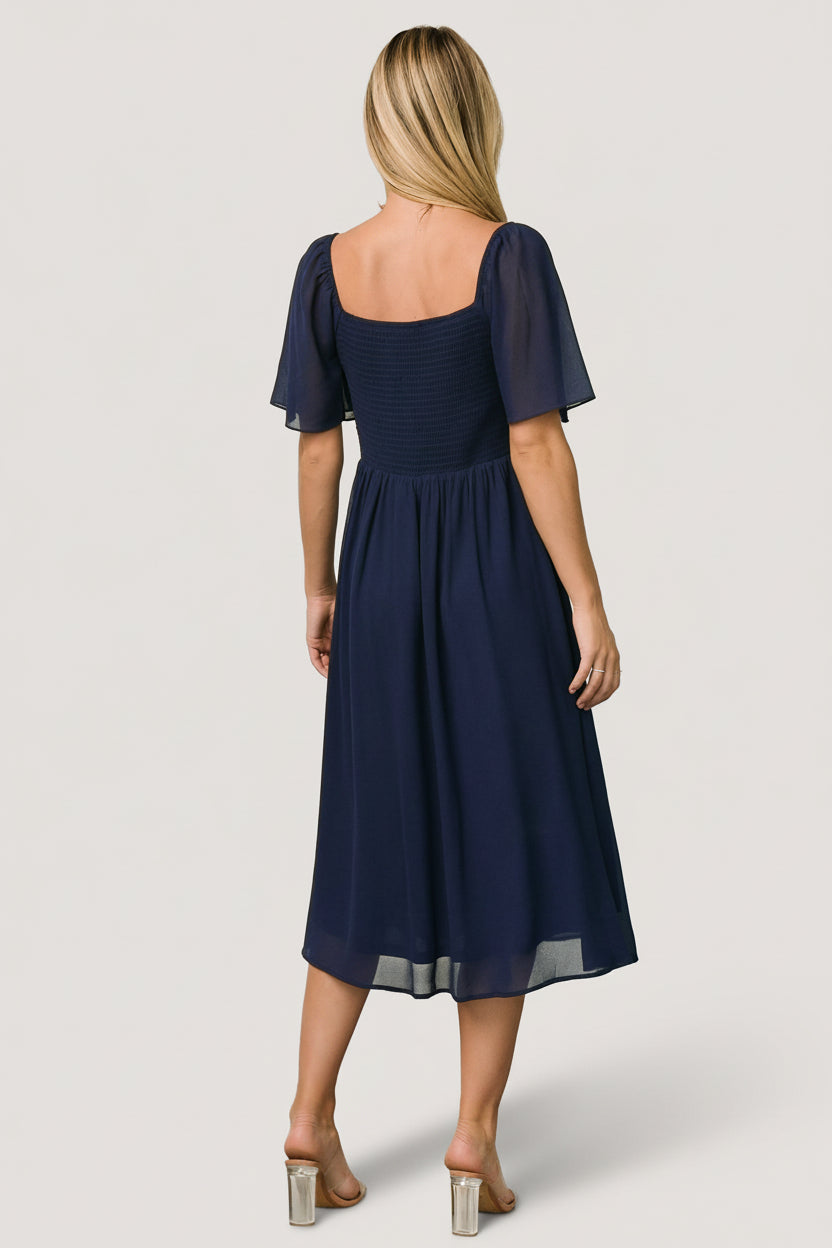 Colette Sweetheart Midi Dress | Navy - Image 2