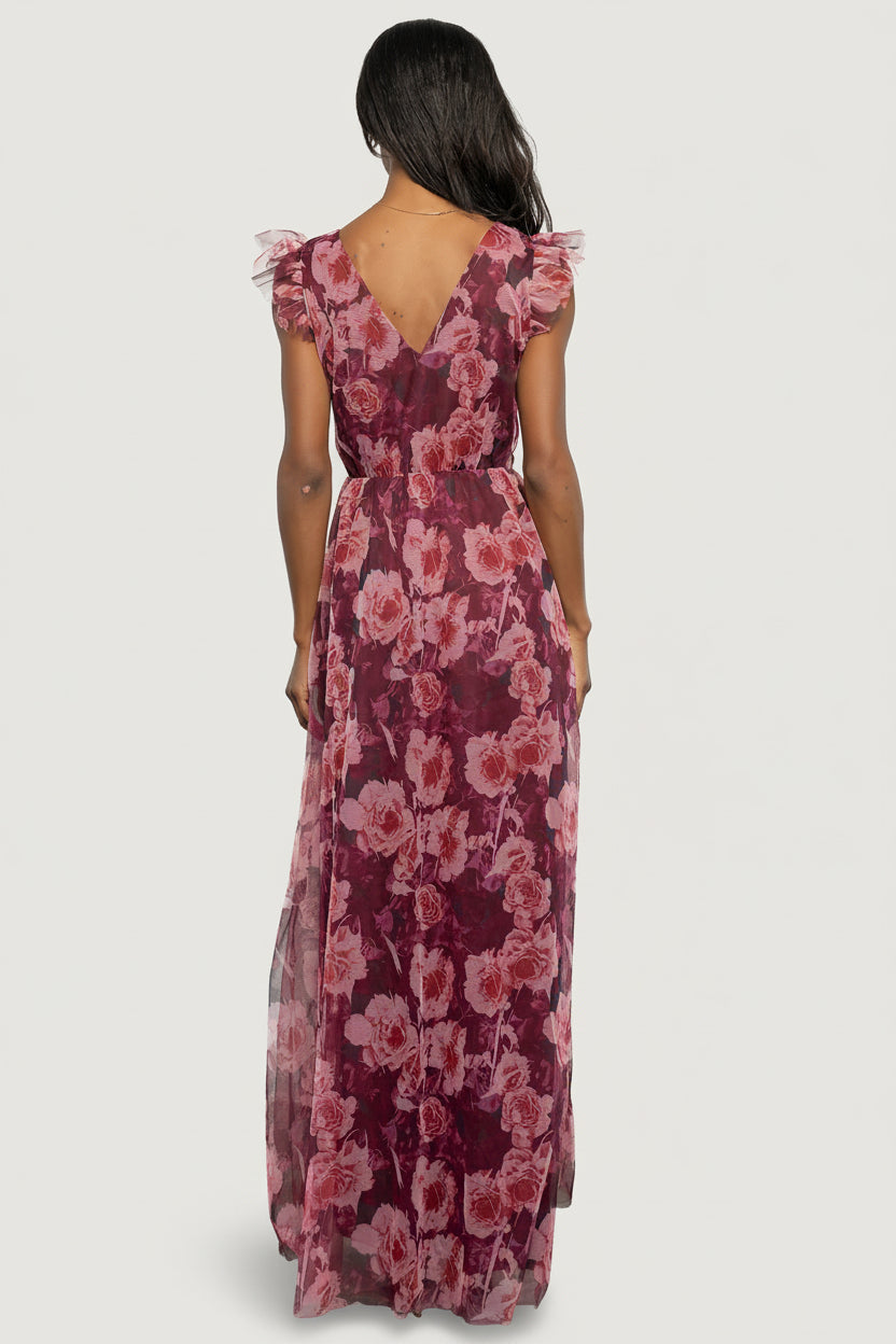 Adelyn Maxi Dress | Wine Floral - Image 5