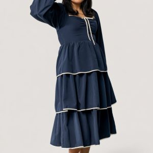 Barcelona Tiered Dress | Navy