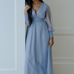 Layla Tulle Maxi Dress | Whisper Blue