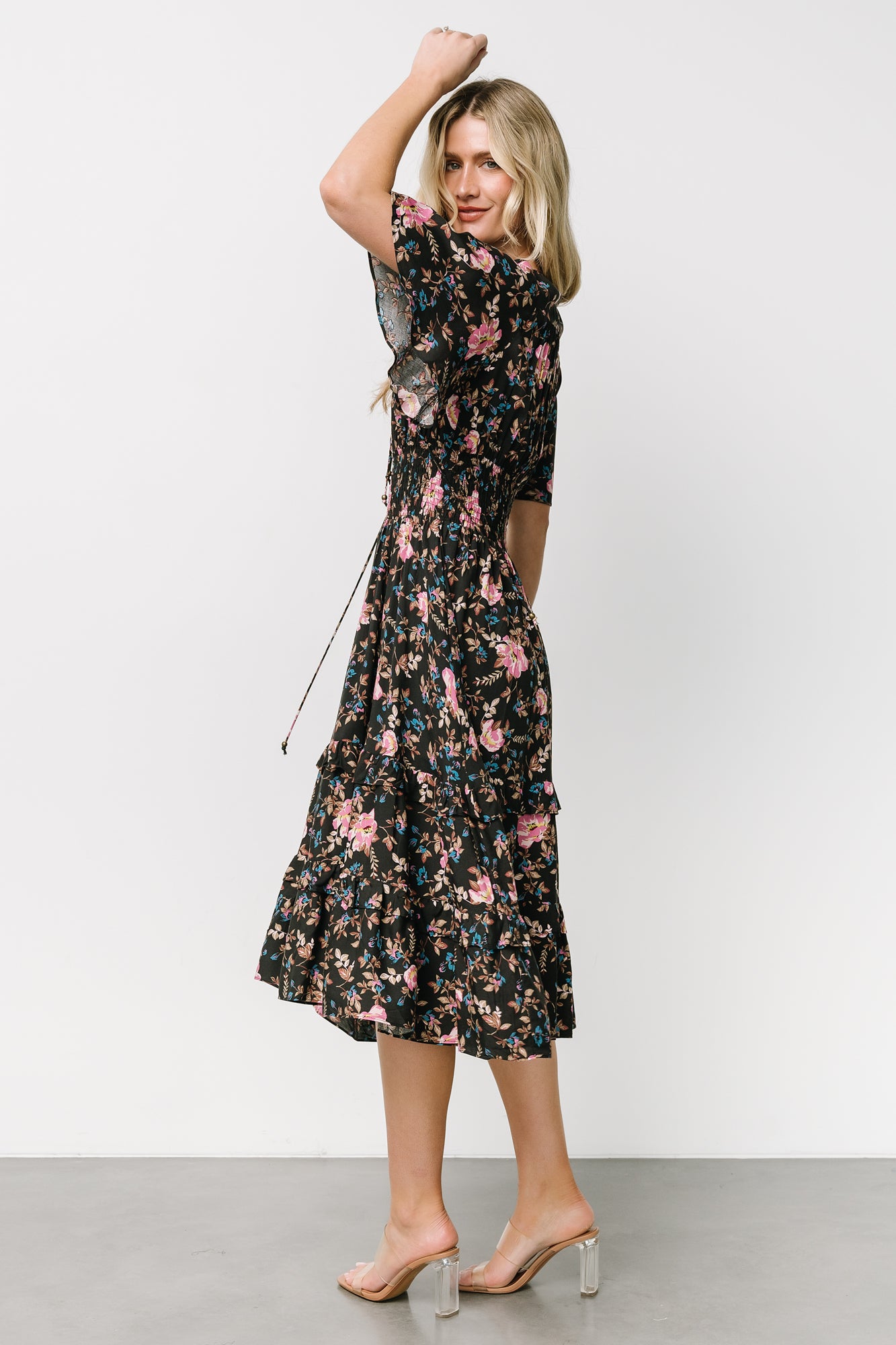 Spell Boho Midi Dress | Midnight Garden - Image 3