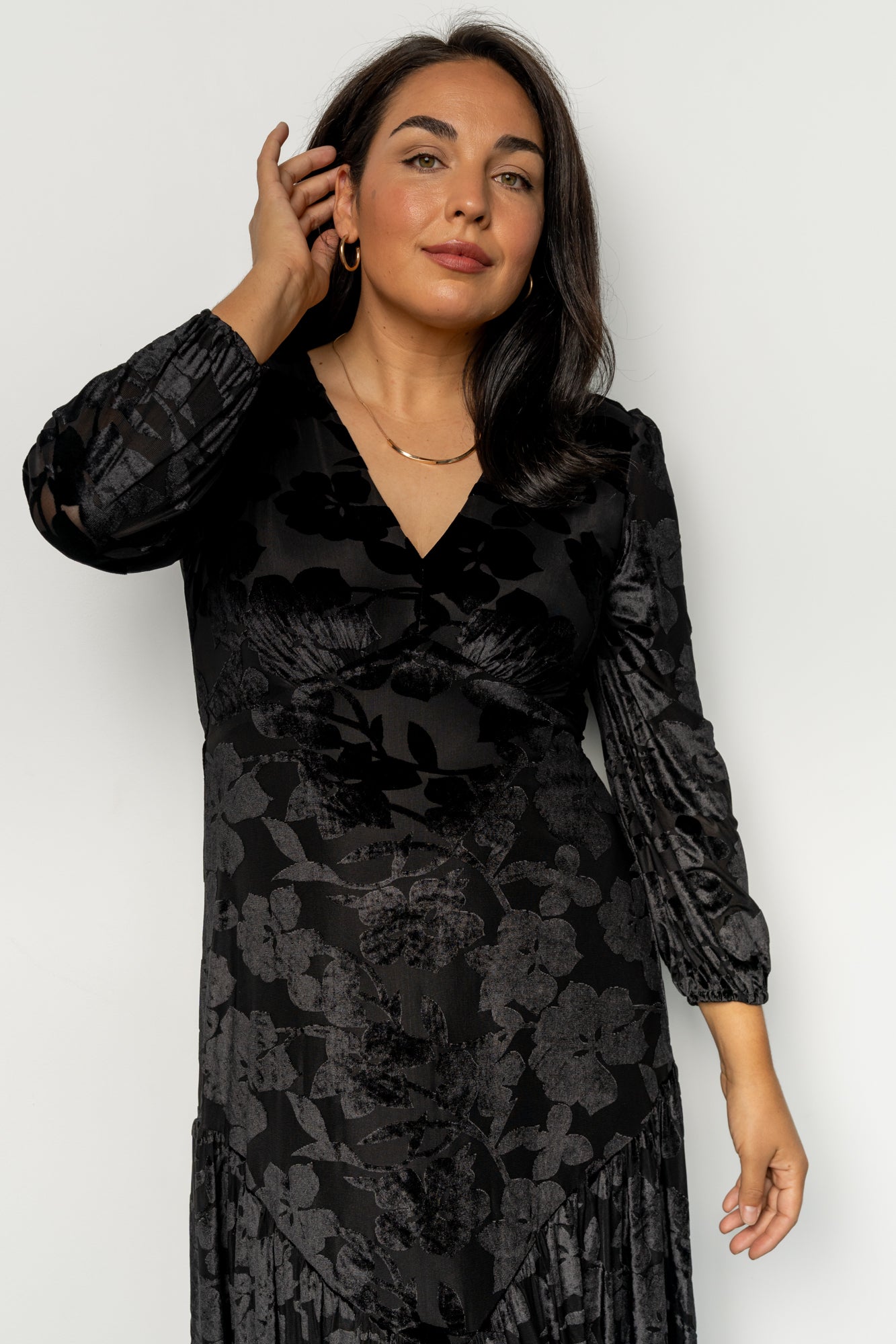 Vienna Velvet Maxi Dress | Black - Image 6