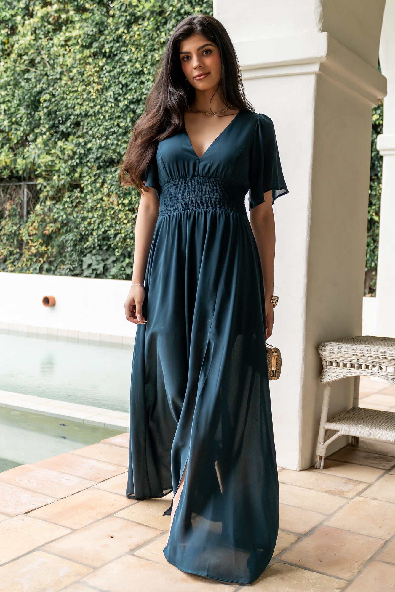 Verona Smocked Maxi Dress | Topaz - Image 6
