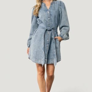 Tora Denim Dress | Light Wash