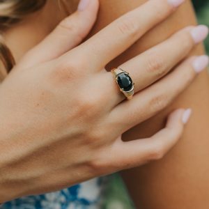 The Maddie Ring in Onyx