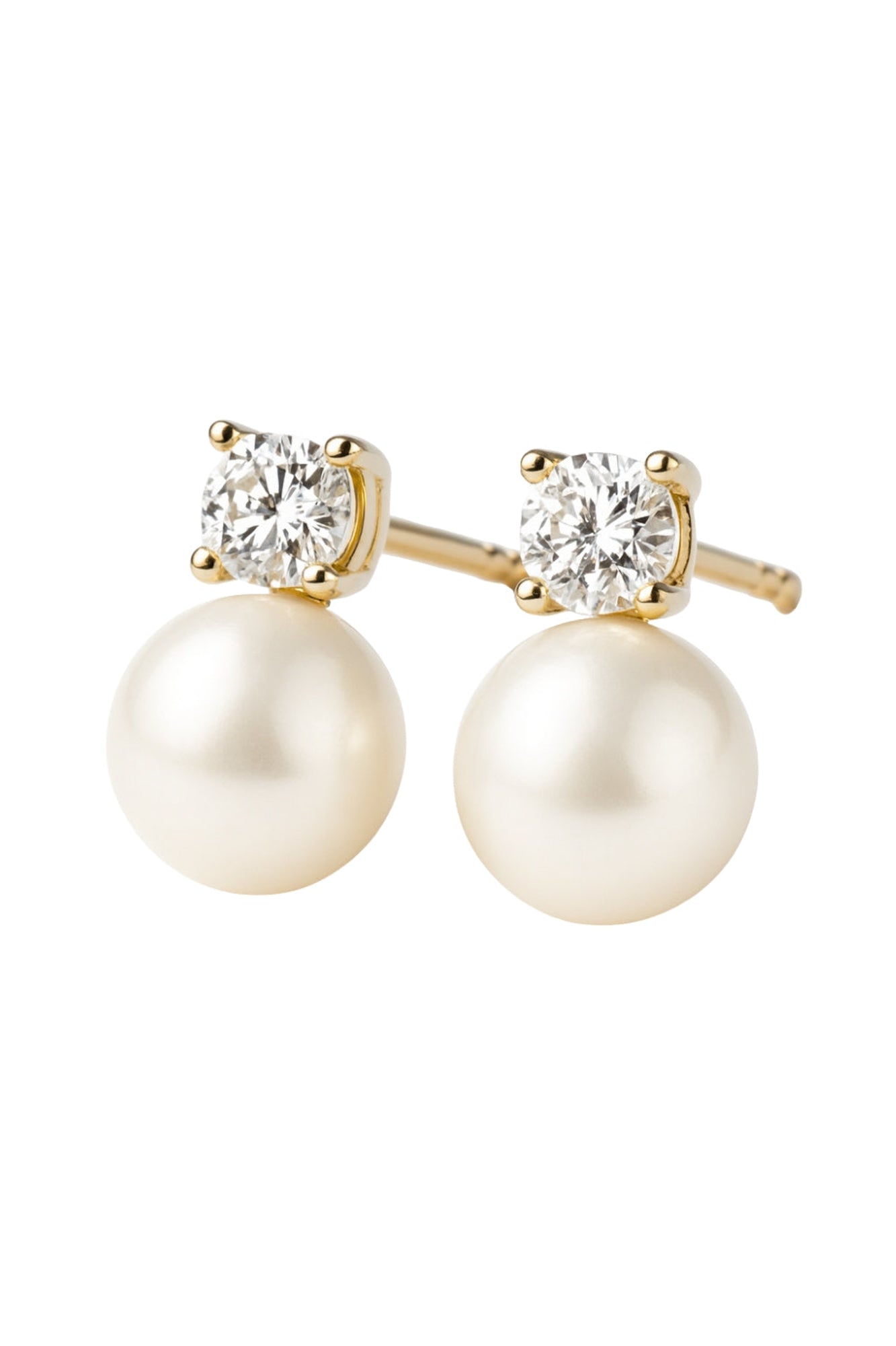 The Molly Pearl Studs in Gold - Image 2