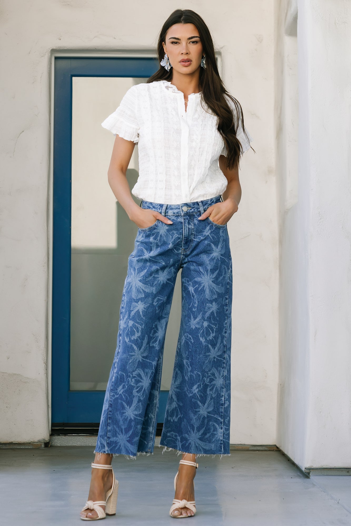 Cádiz Mid Rise Relaxed Jeans | Medium Floral Wash - Image 5