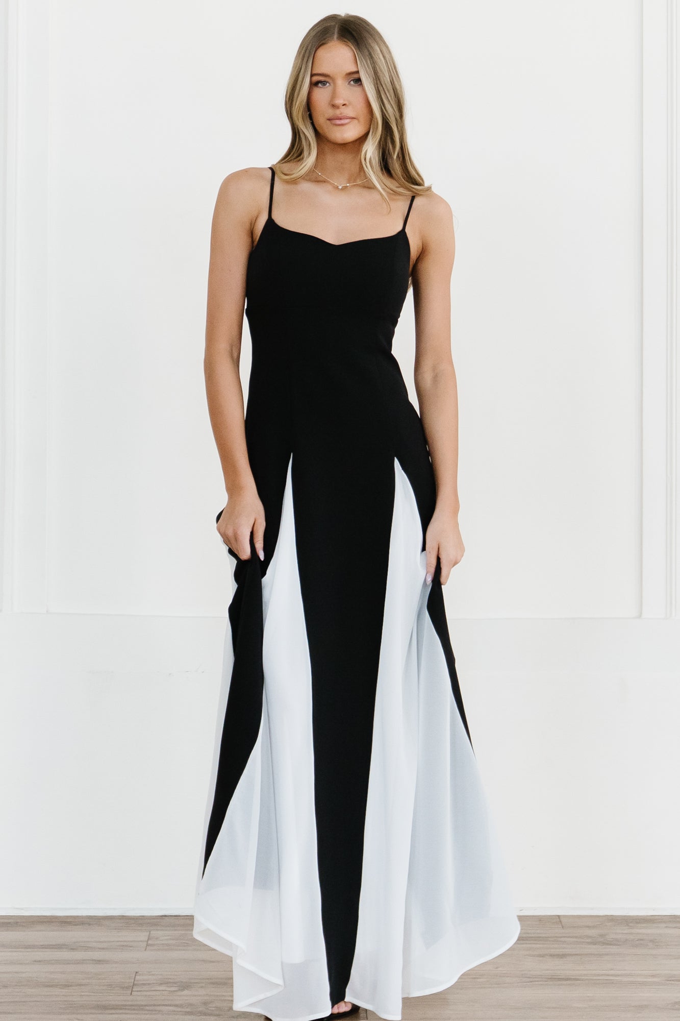 Adela Maxi Dress | Black + White - Image 2