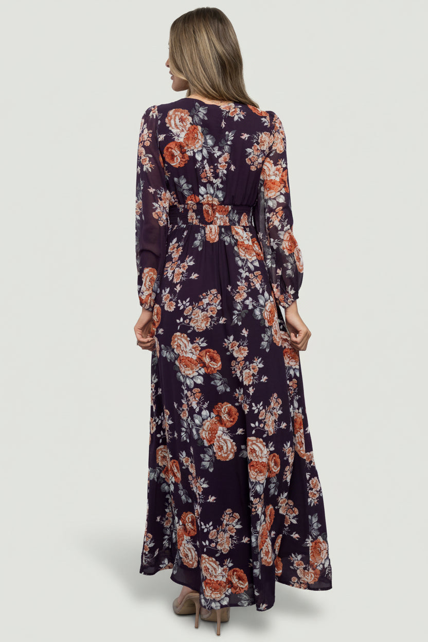 Adira Maxi Dress | Plum Floral - Image 4