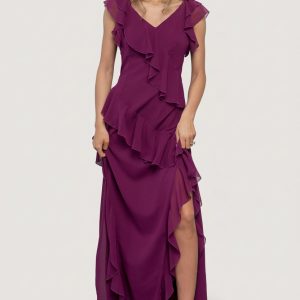 Margaret Ruffle Maxi Dress | Orchid