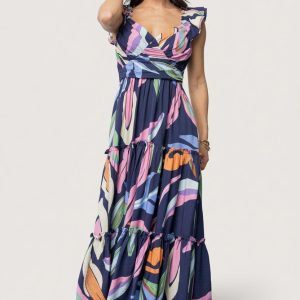 Mercedes Maxi Dress | Tropical Navy Multi