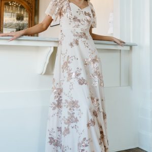 Karina Sequin Maxi Dress | Champagne