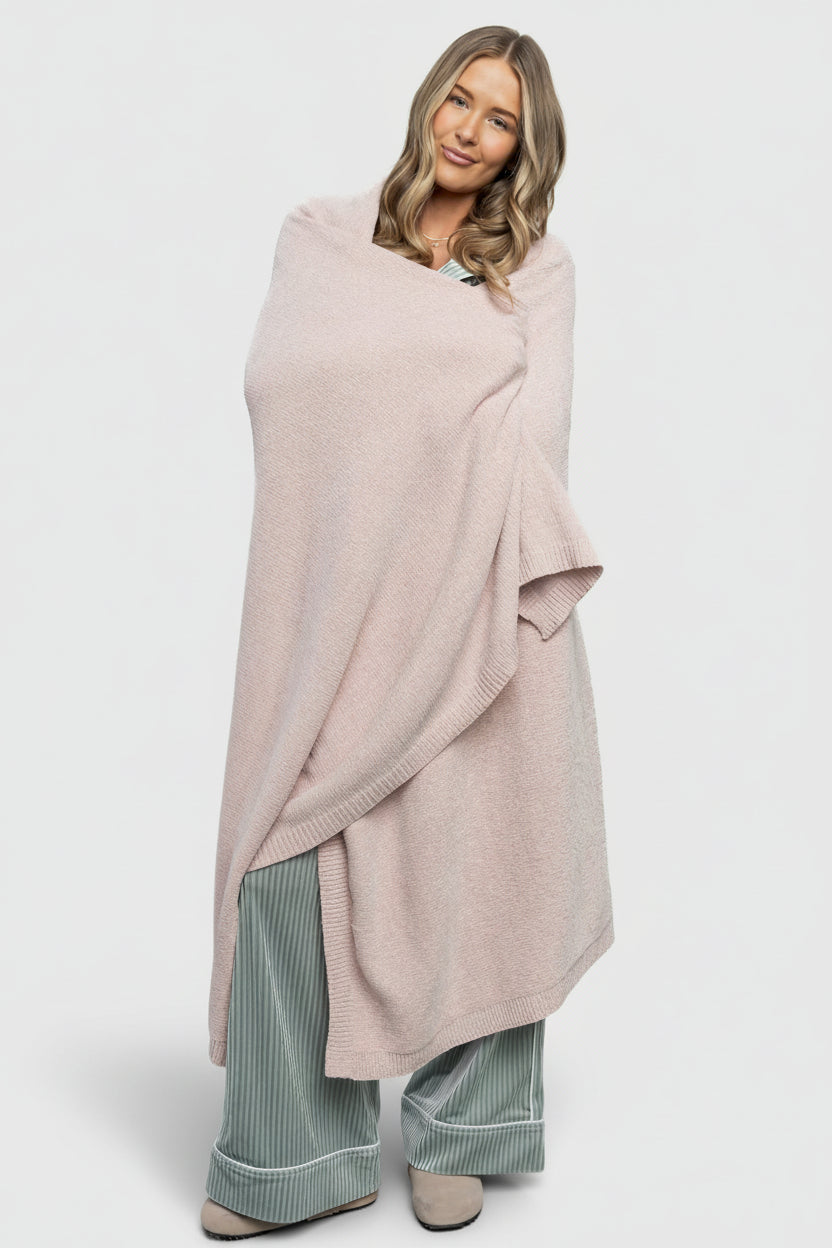 Chrissy Throw Blanket | Pale Blush - Image 3