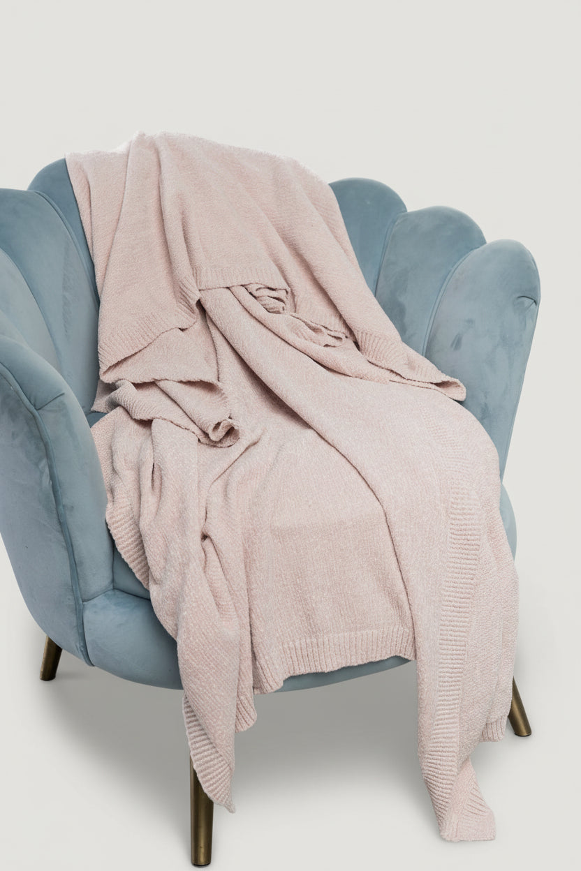 Chrissy Throw Blanket | Pale Blush - Image 2