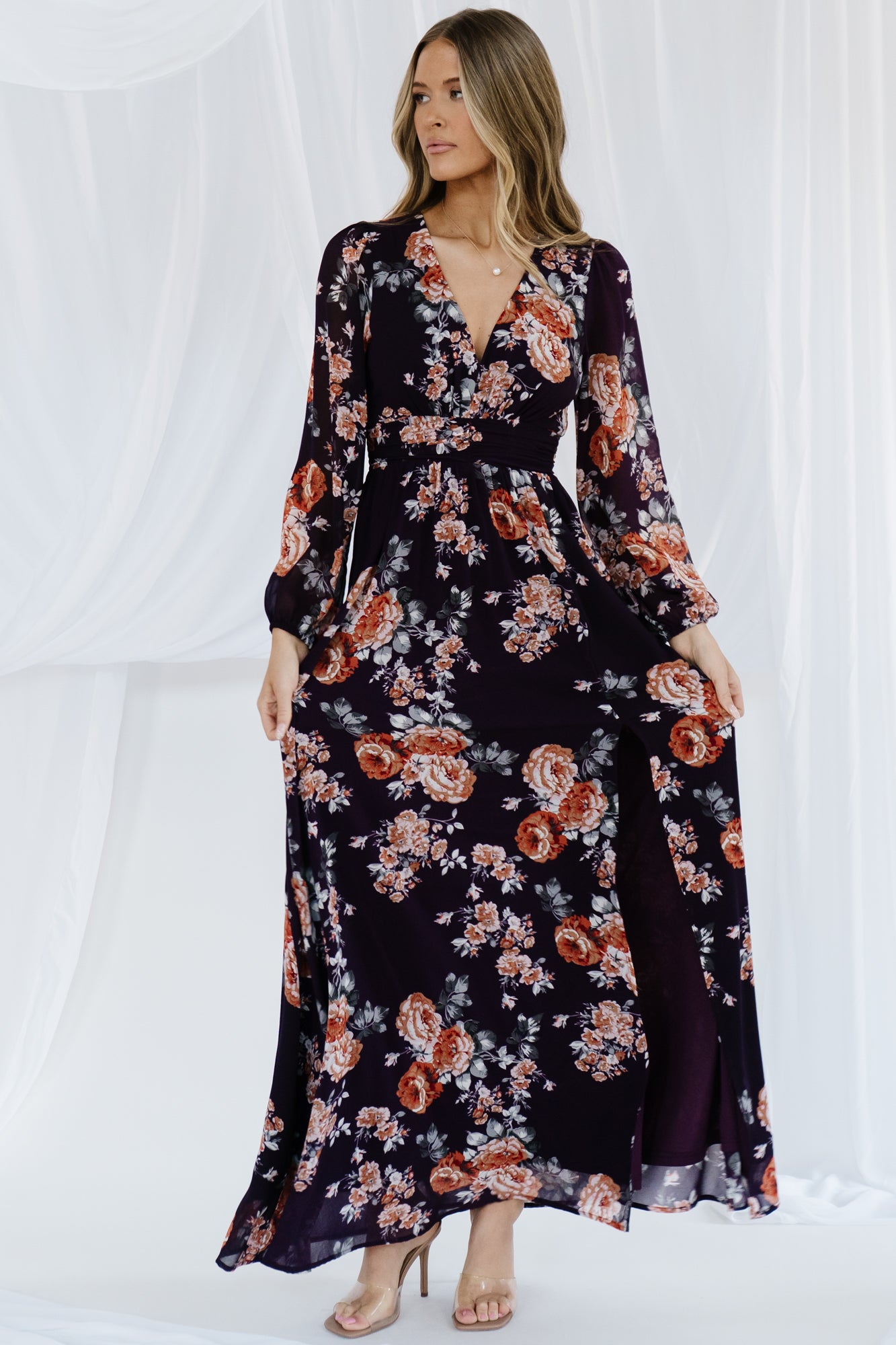 Adira Maxi Dress | Plum Floral - Image 5