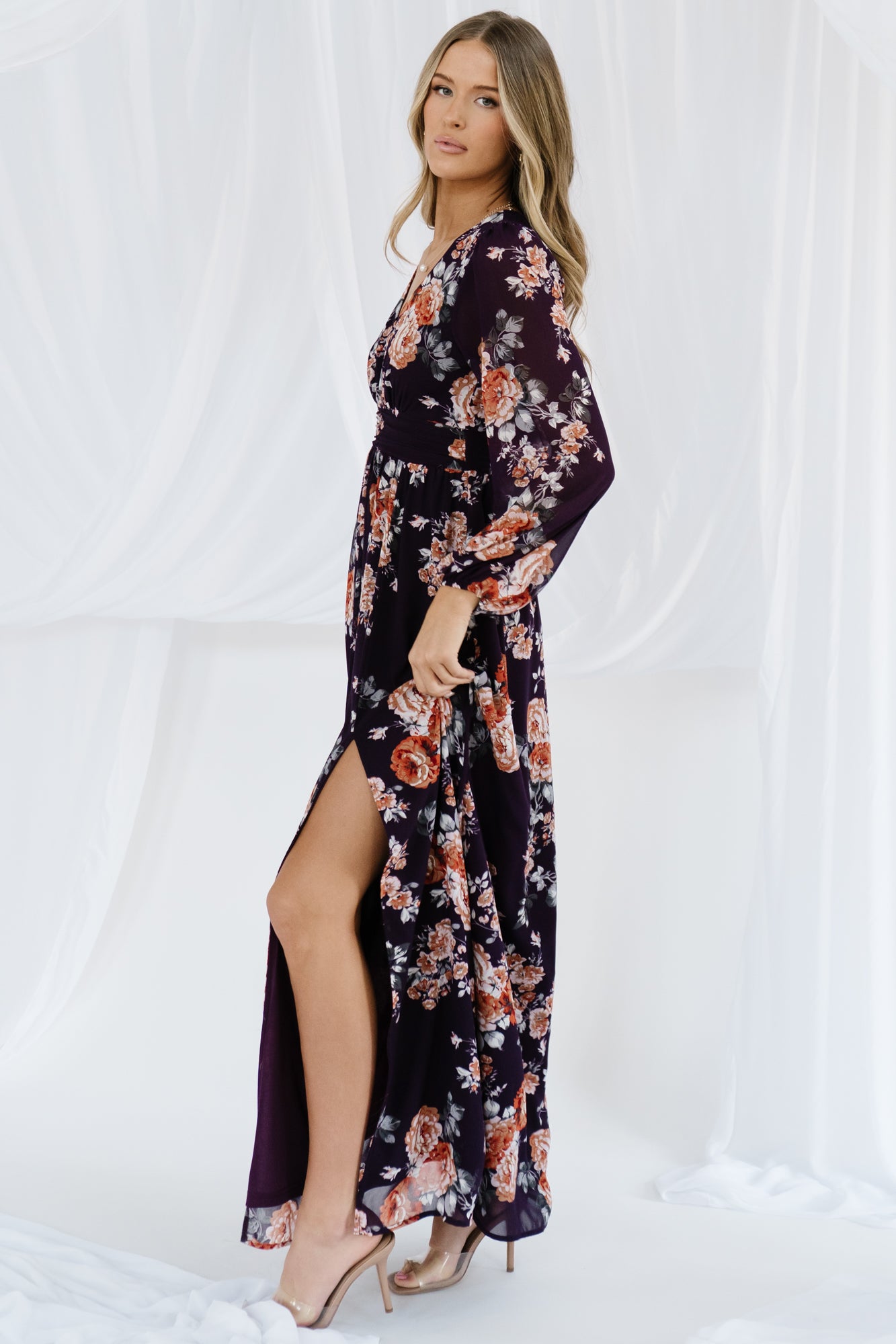 Adira Maxi Dress | Plum Floral - Image 7