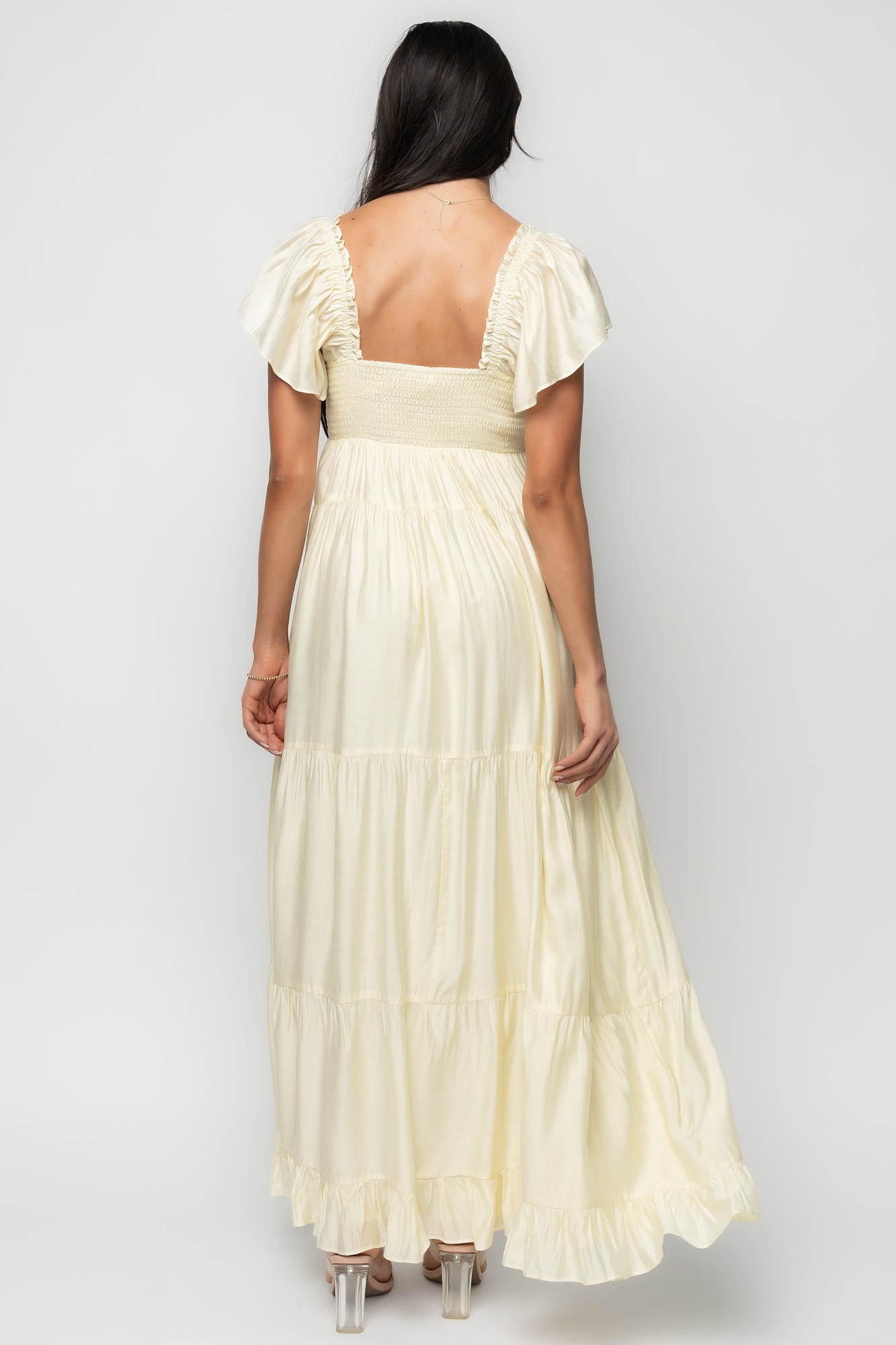 Agatha Maxi Dress | Pale Yellow - Image 2