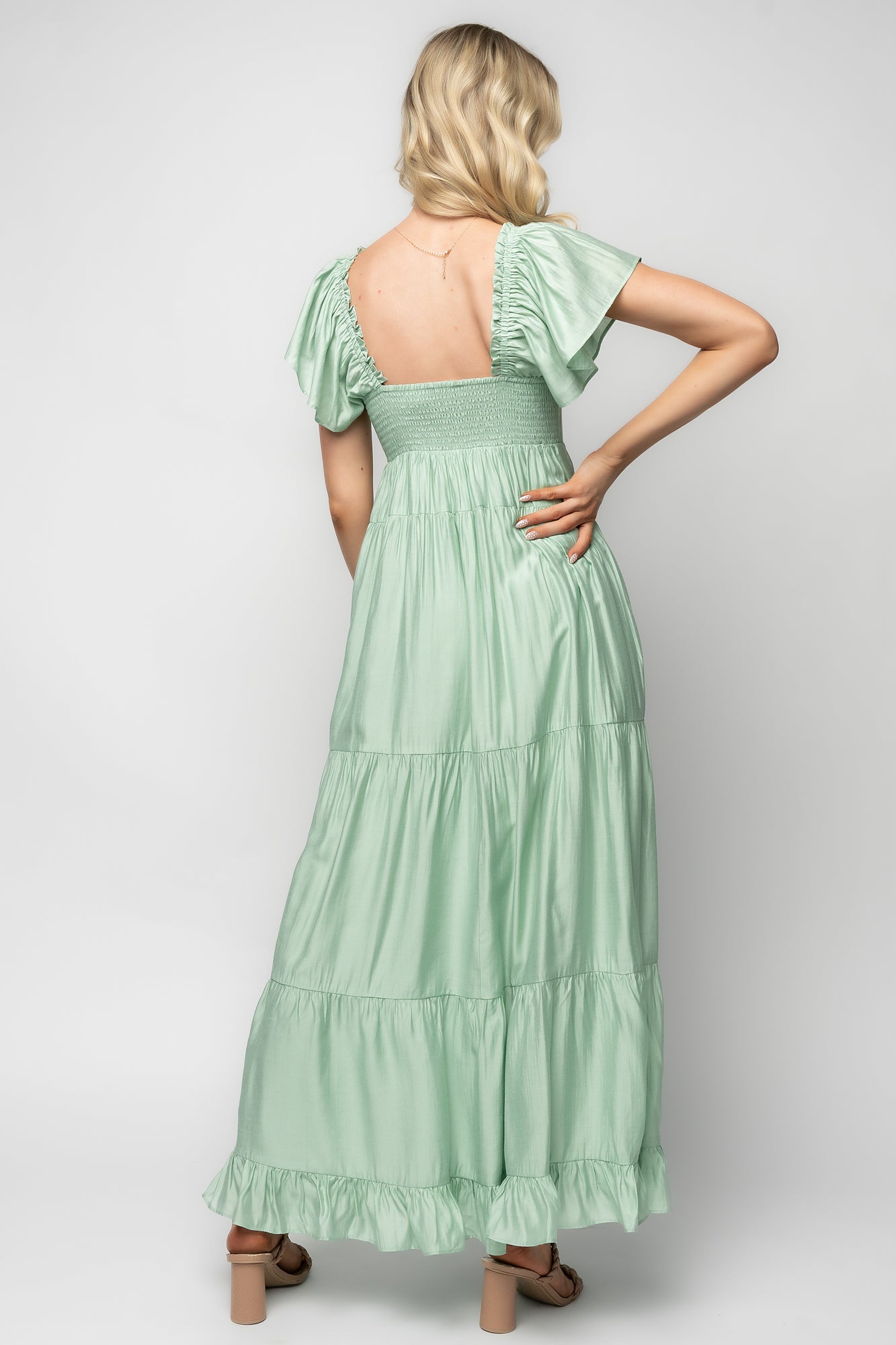 Agatha Maxi Dress | Light Sage - Image 3