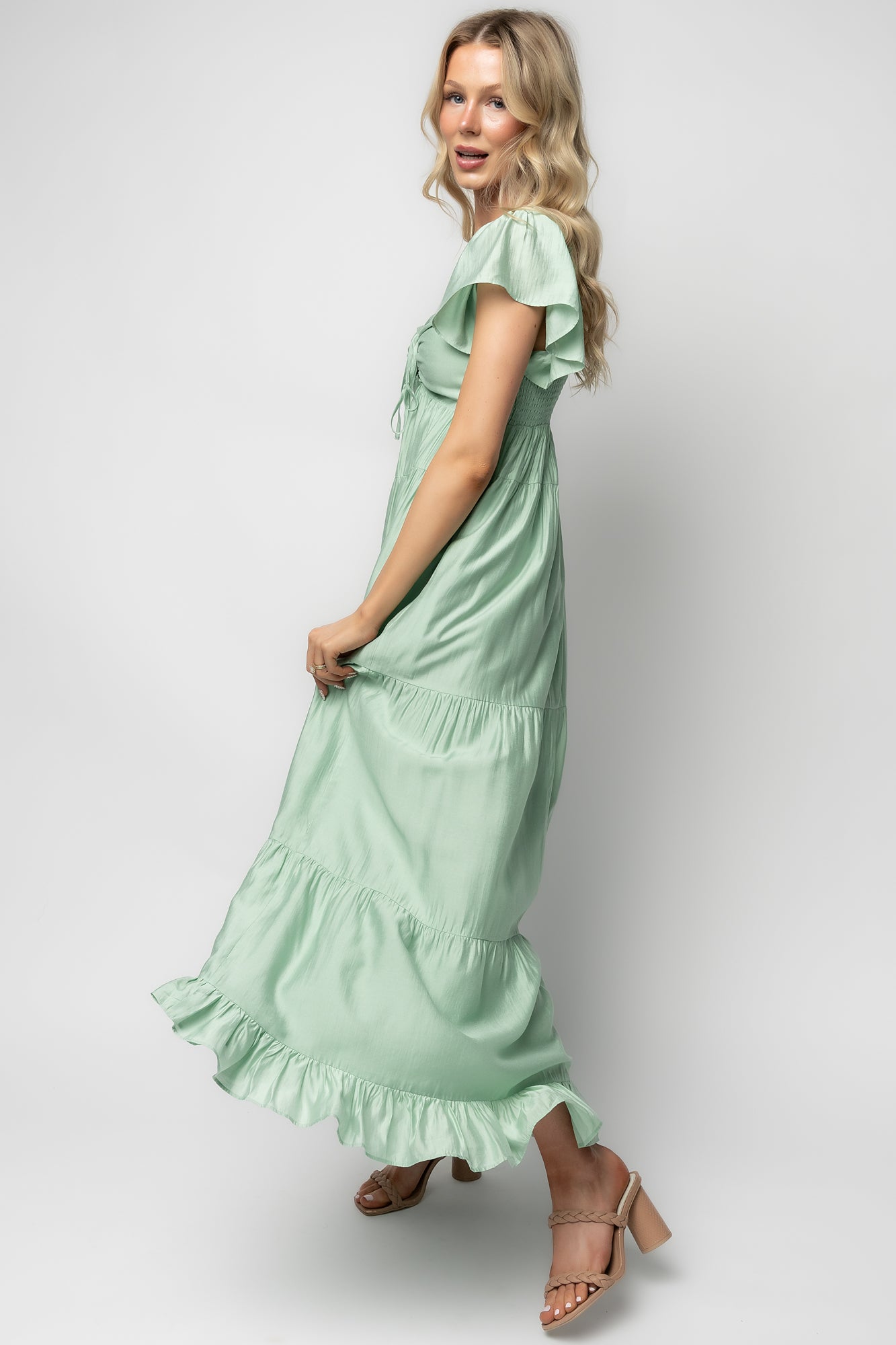 Agatha Maxi Dress | Light Sage - Image 5