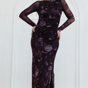Isadora Maxi Dress | Deep Plum Floral