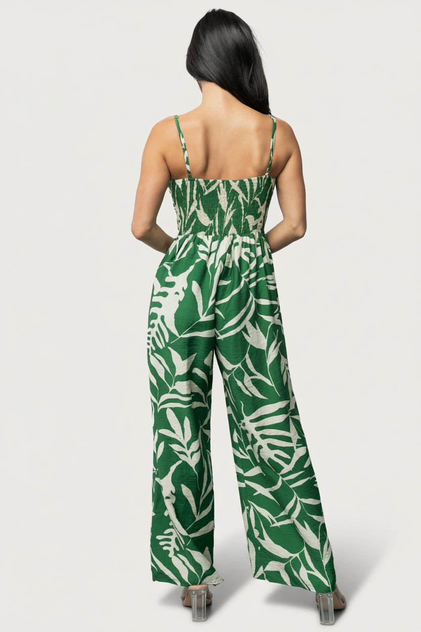 Linda Jumpsuit | Green Print - Image 4