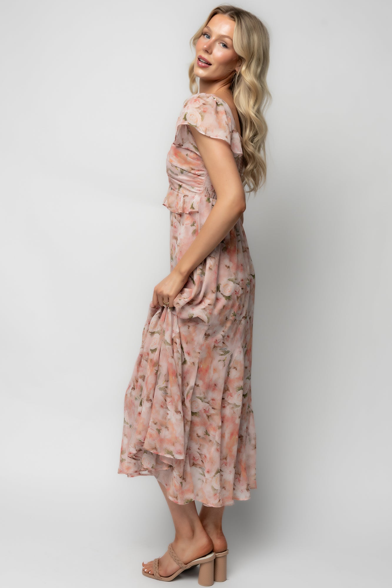 Teuila Midi Dress | Blush Floral - Image 6