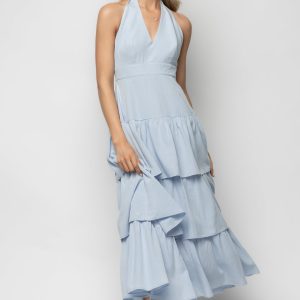 Savannah Tiered Maxi Dress | Light Blue