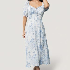 Cadence Midi Dress | Blue Floral