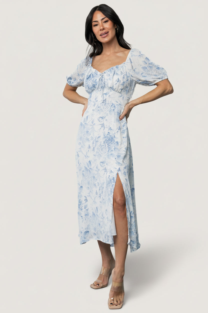 Cadence Midi Dress | Blue Floral - Image 7