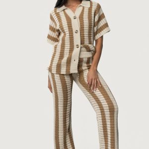 Canaria Knit Set | Camel + Beige
