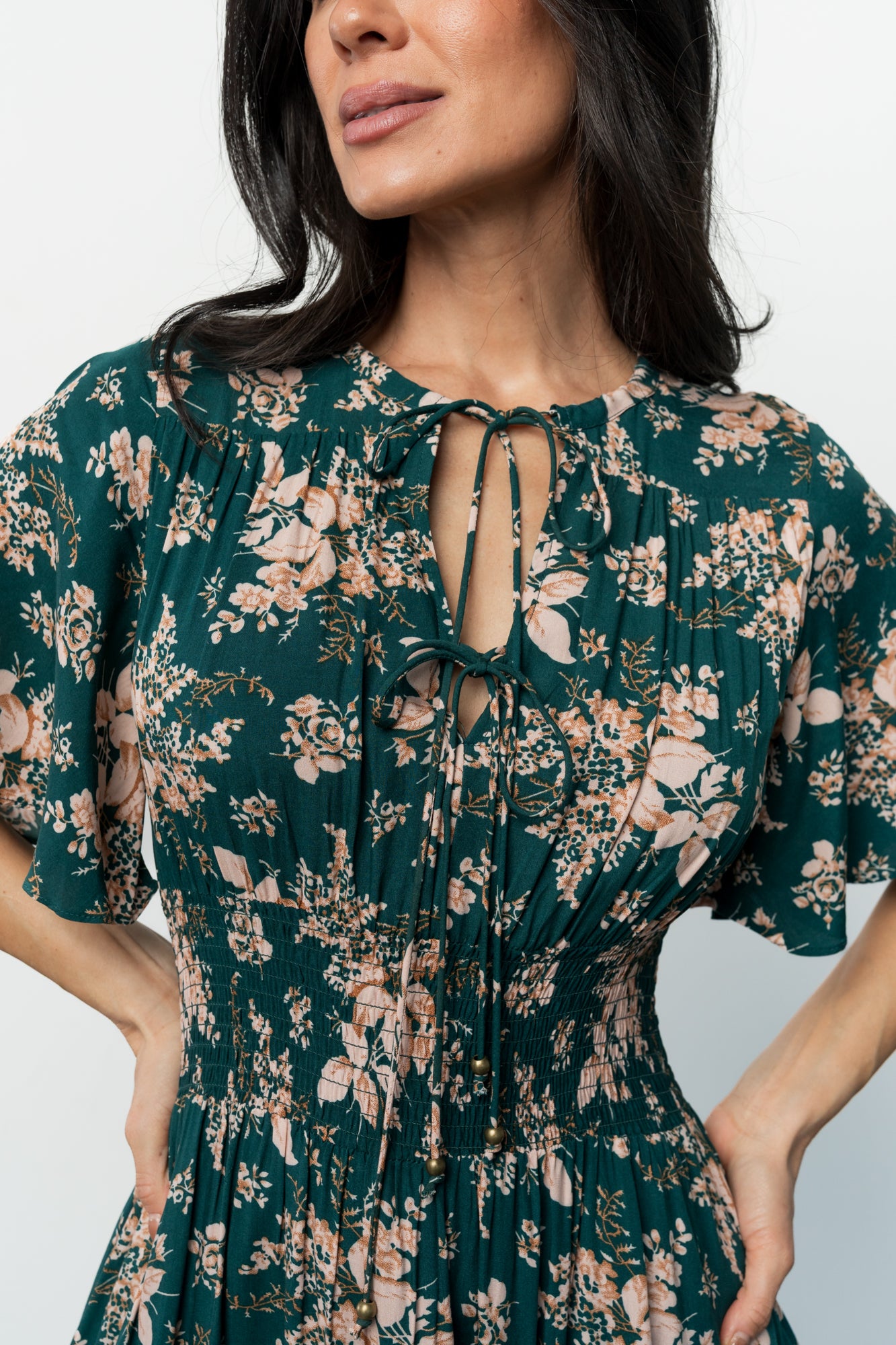 Spell Boho Midi Dress | Topaz + Blush Floral - Image 5