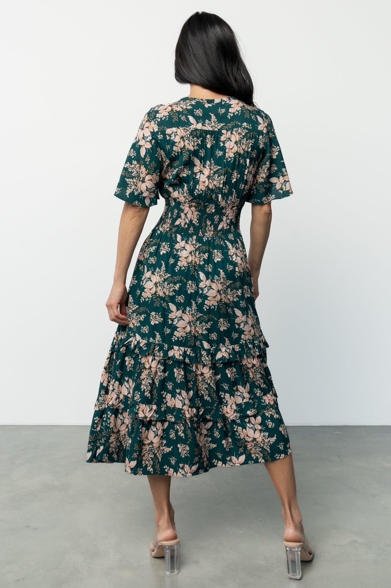 Spell Boho Midi Dress | Topaz + Blush Floral - Image 6