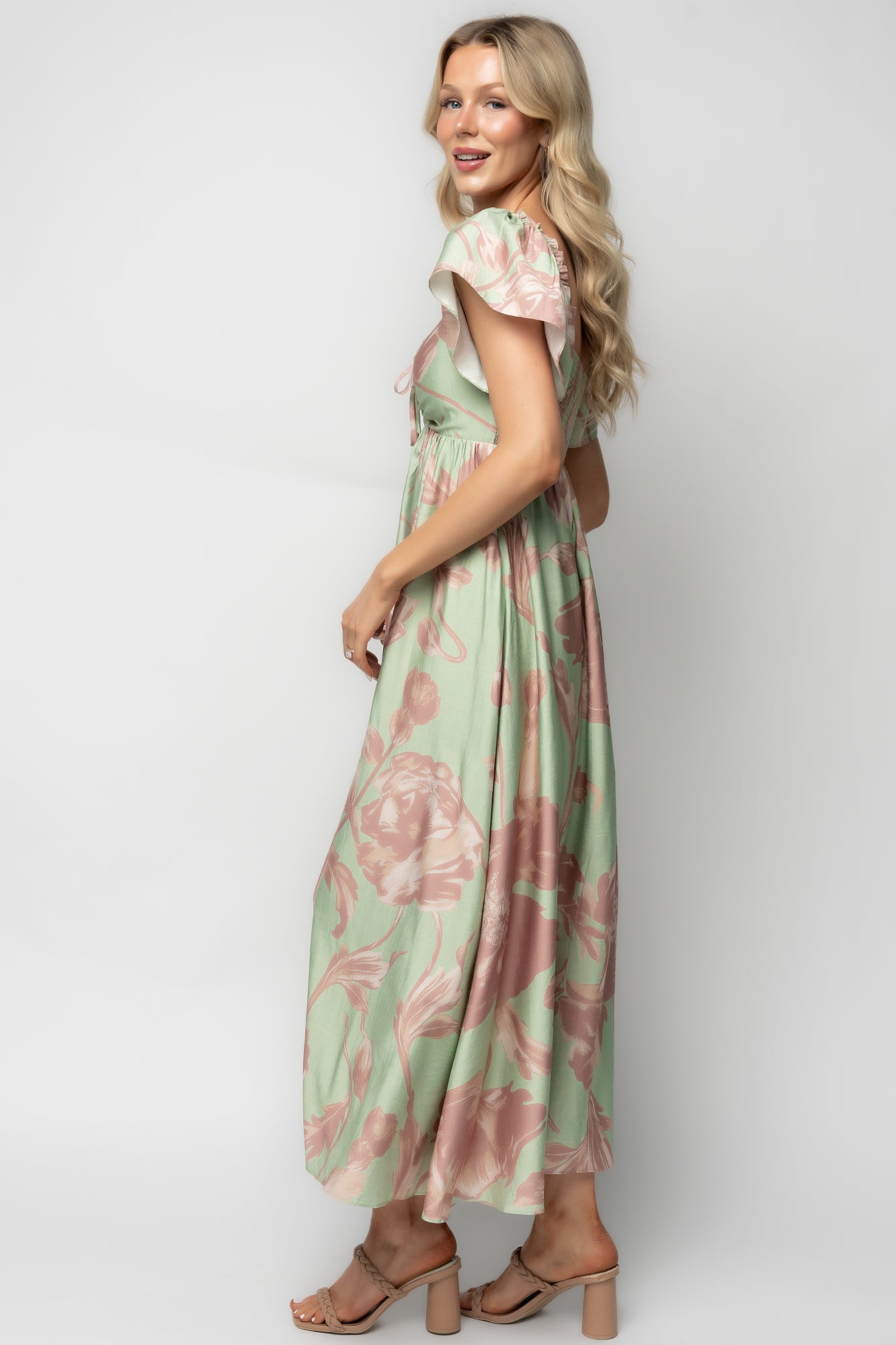 Eliana Maxi Dress | Sage + Rose Floral - Image 6