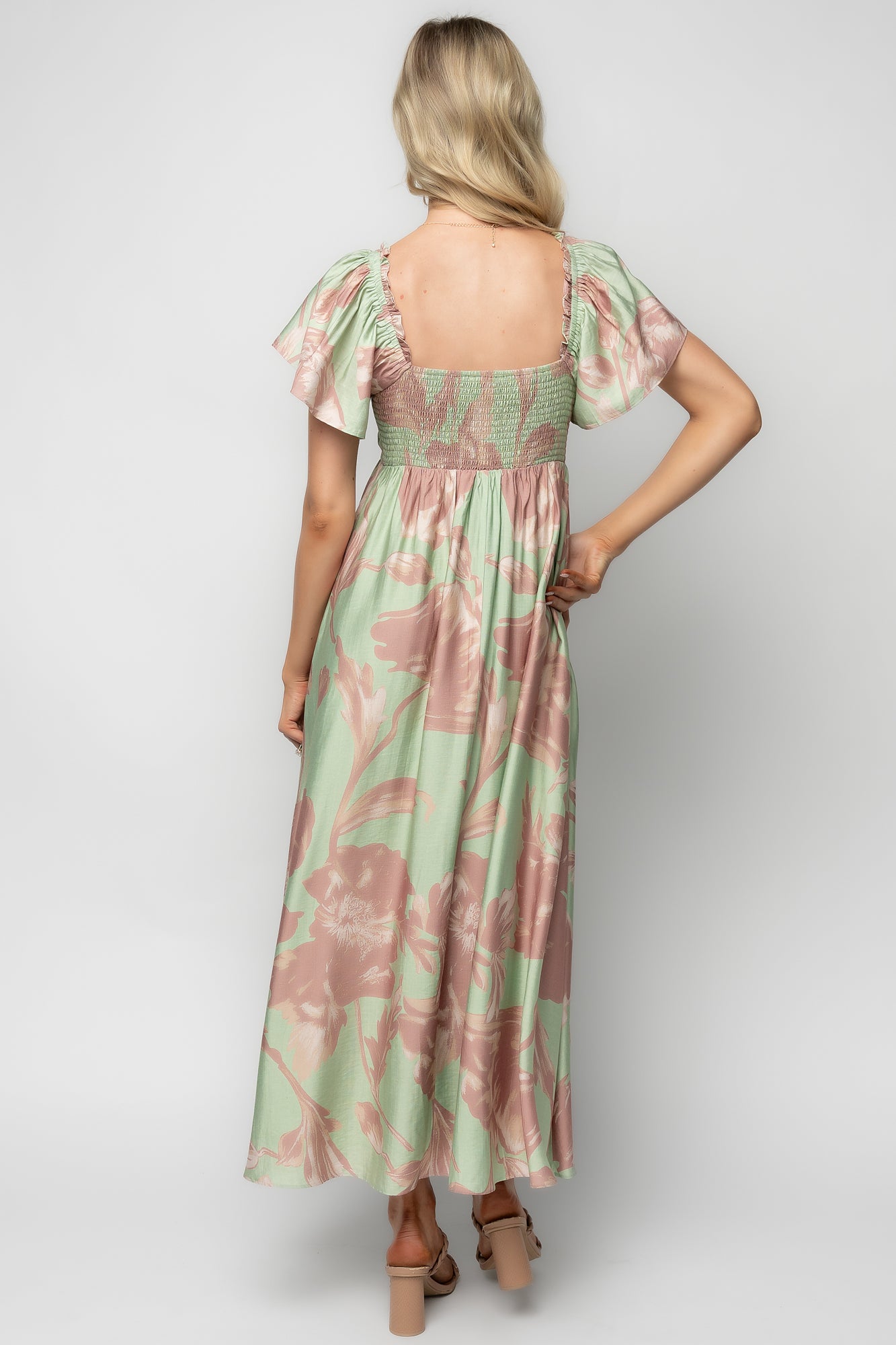 Eliana Maxi Dress | Sage + Rose Floral - Image 2