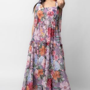 Anita Maxi Dress | Lavender Multi Print