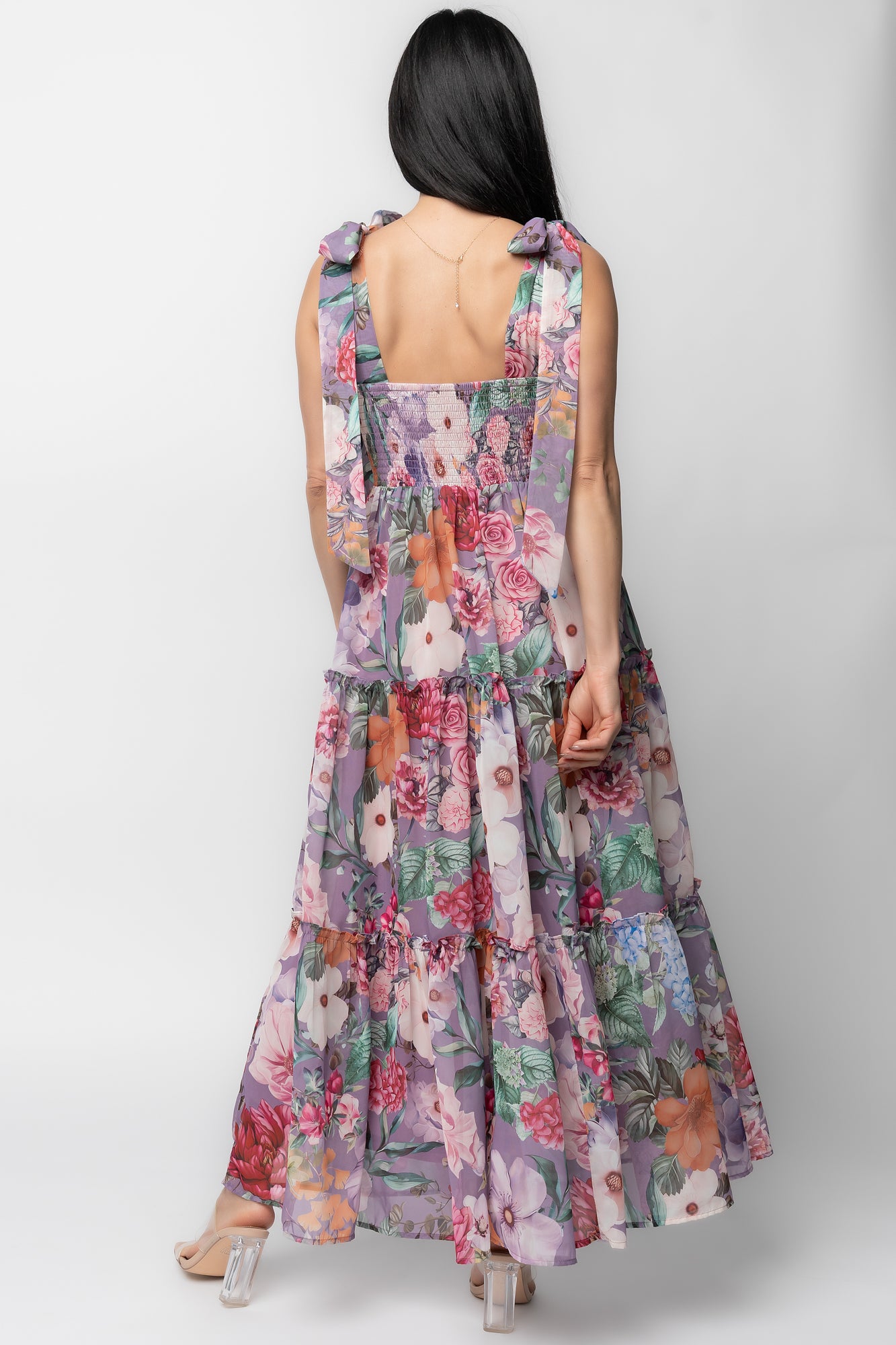 Anita Maxi Dress | Lavender Multi Print - Image 4
