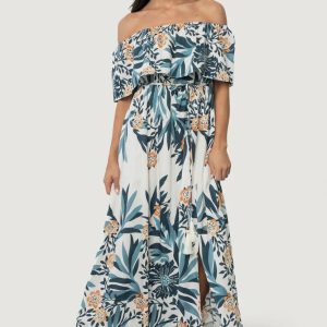 Valentina Off Shoulder Maxi Dress | Multi Print