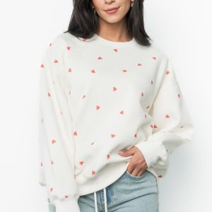 Lovestruck Sweatshirt | Cream + Red