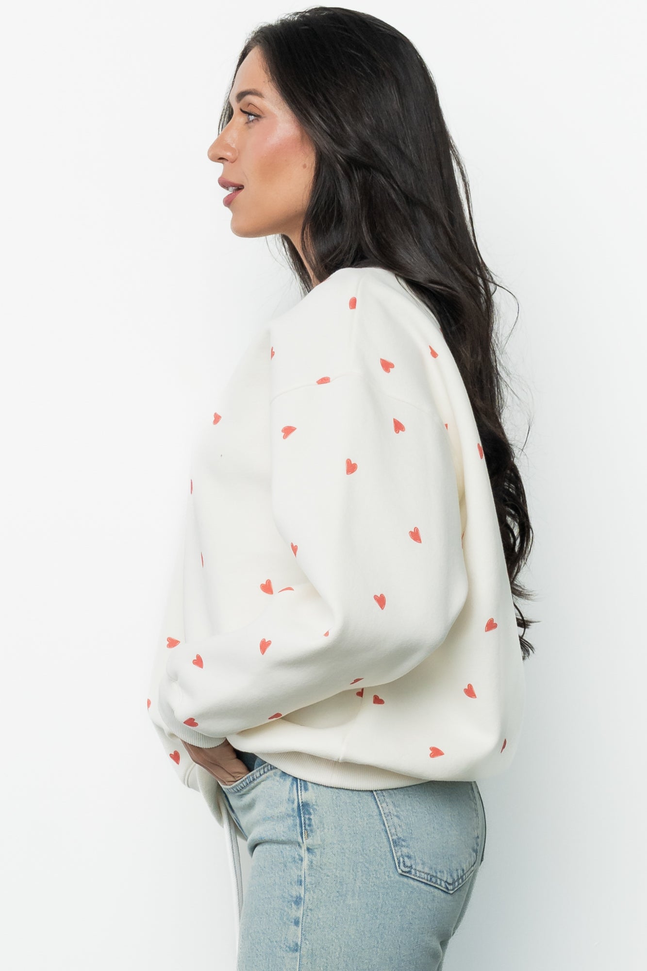 Lovestruck Sweatshirt | Cream + Red - Image 3