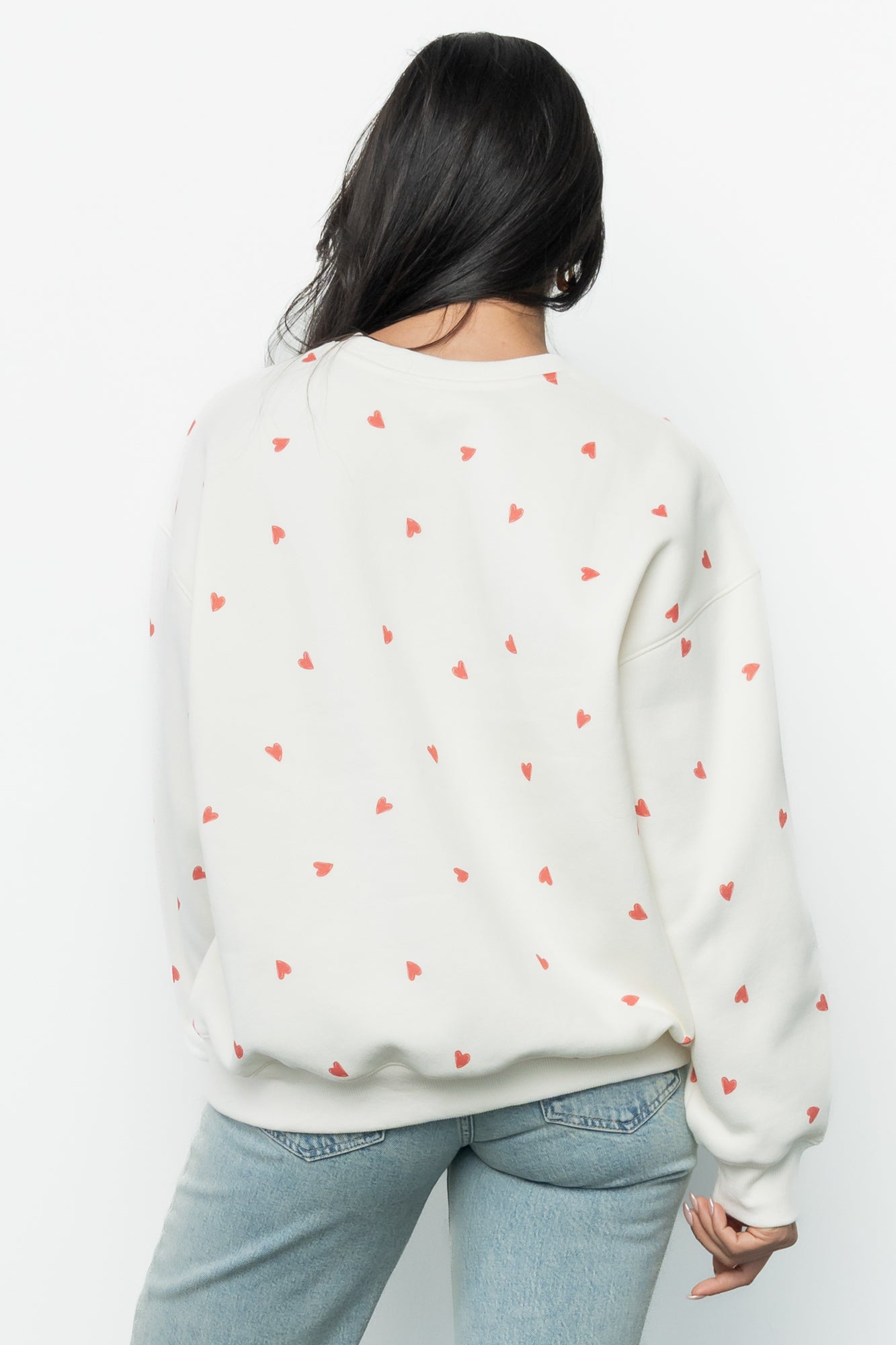 Lovestruck Sweatshirt | Cream + Red - Image 4