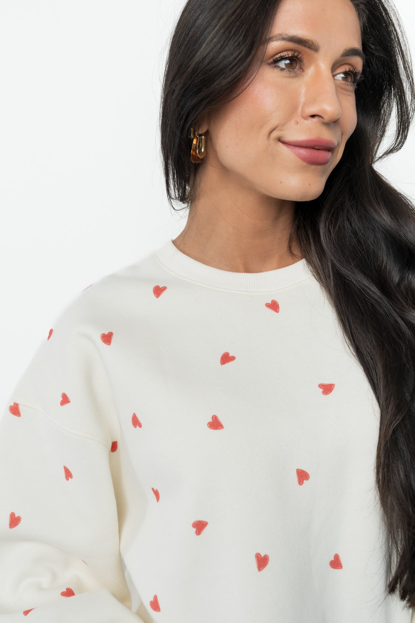Lovestruck Sweatshirt | Cream + Red - Image 2