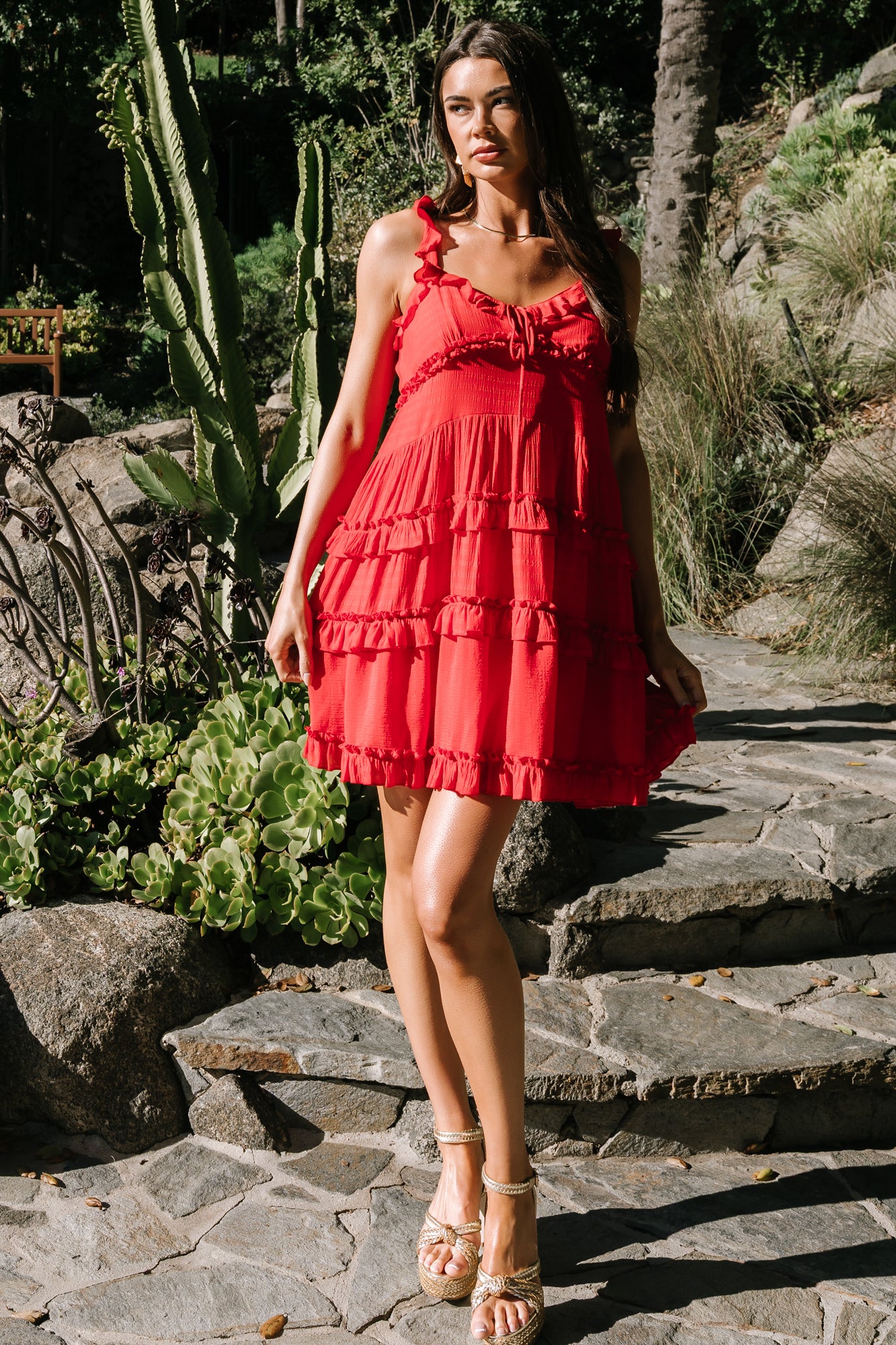 Andalucía Short Dress | Red - Image 2